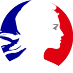 Logo arrondi de la République française.